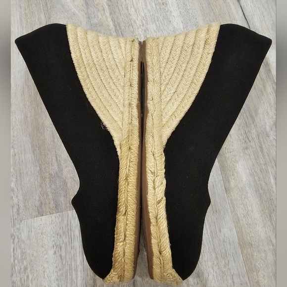 J. Crew Womens Canvas Espadrilles Wedge Heels Shoes Beige Slip On Size 7.5 - Picture 7 of 9